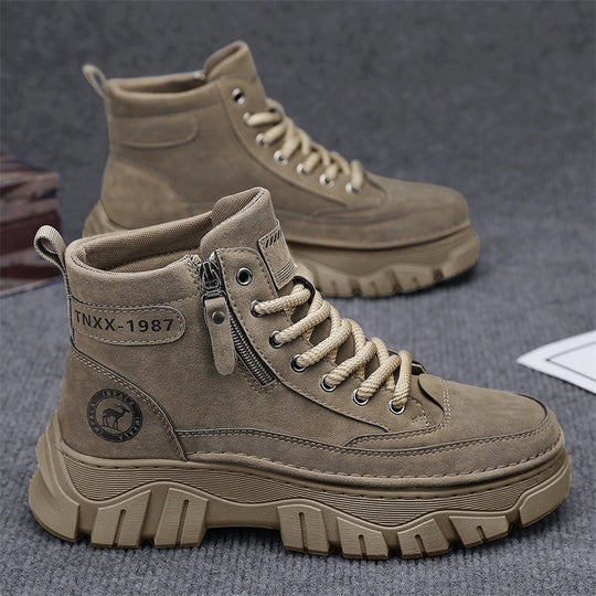 Damen Modische High-Top Stiefel mit robustem Profil und innovativem Verschlusssystem EB
