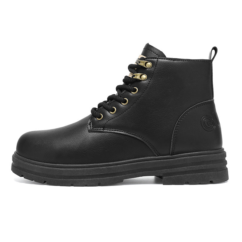 Herren Lederboots mit rutschfester Sohle und modischem Design EB