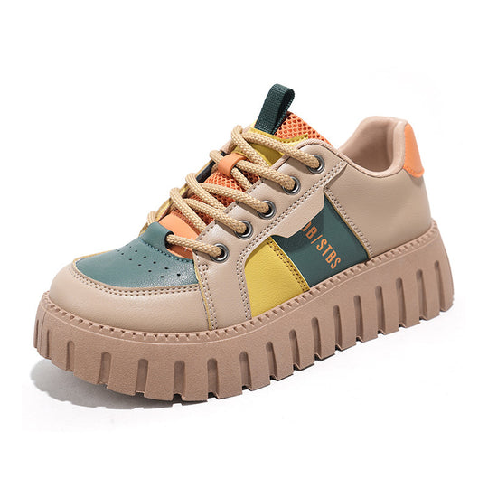 Damen modische Sneakers mit extrahohen Profilsohlen und atmungsaktivem Obermaterial EB