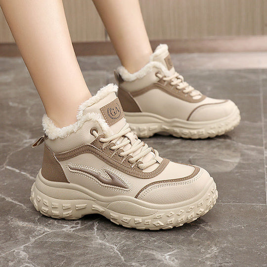Damen Hohe Sneakers mit kuscheligem Innenfutter und rutschfester Sohle EB