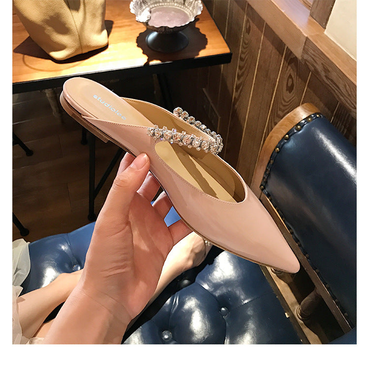 Damen elegante Pumps mit dekorativem Strassriemen EB