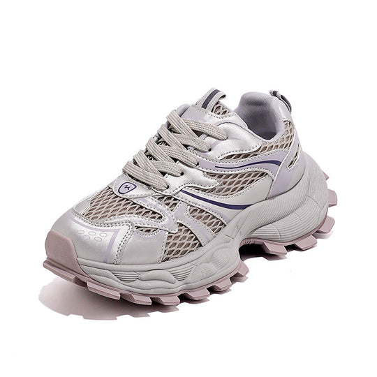 Damen Ultra-leichte Fitness-Sneaker mit atmungsaktiver Netzstruktur und stoßdämpfender Sohle EB