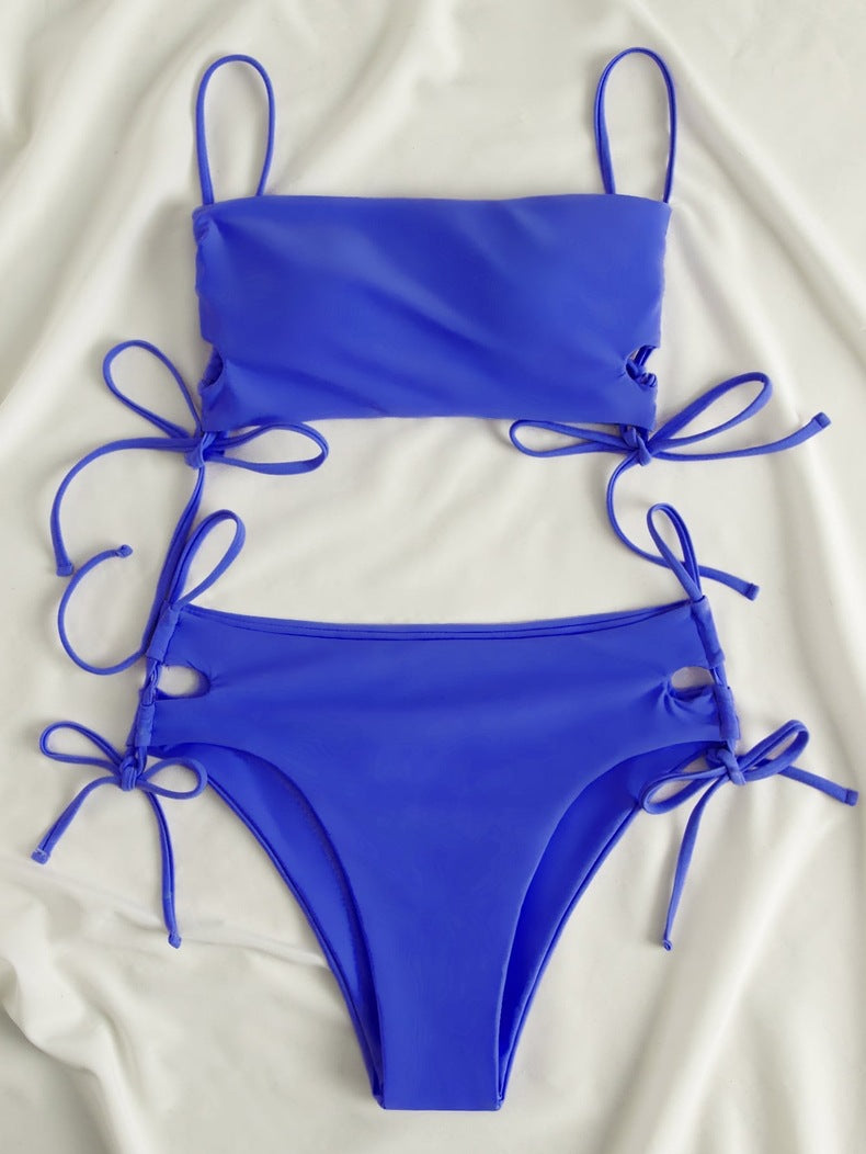 Damen Crop-Top mit verstellbaren Schleifen EB