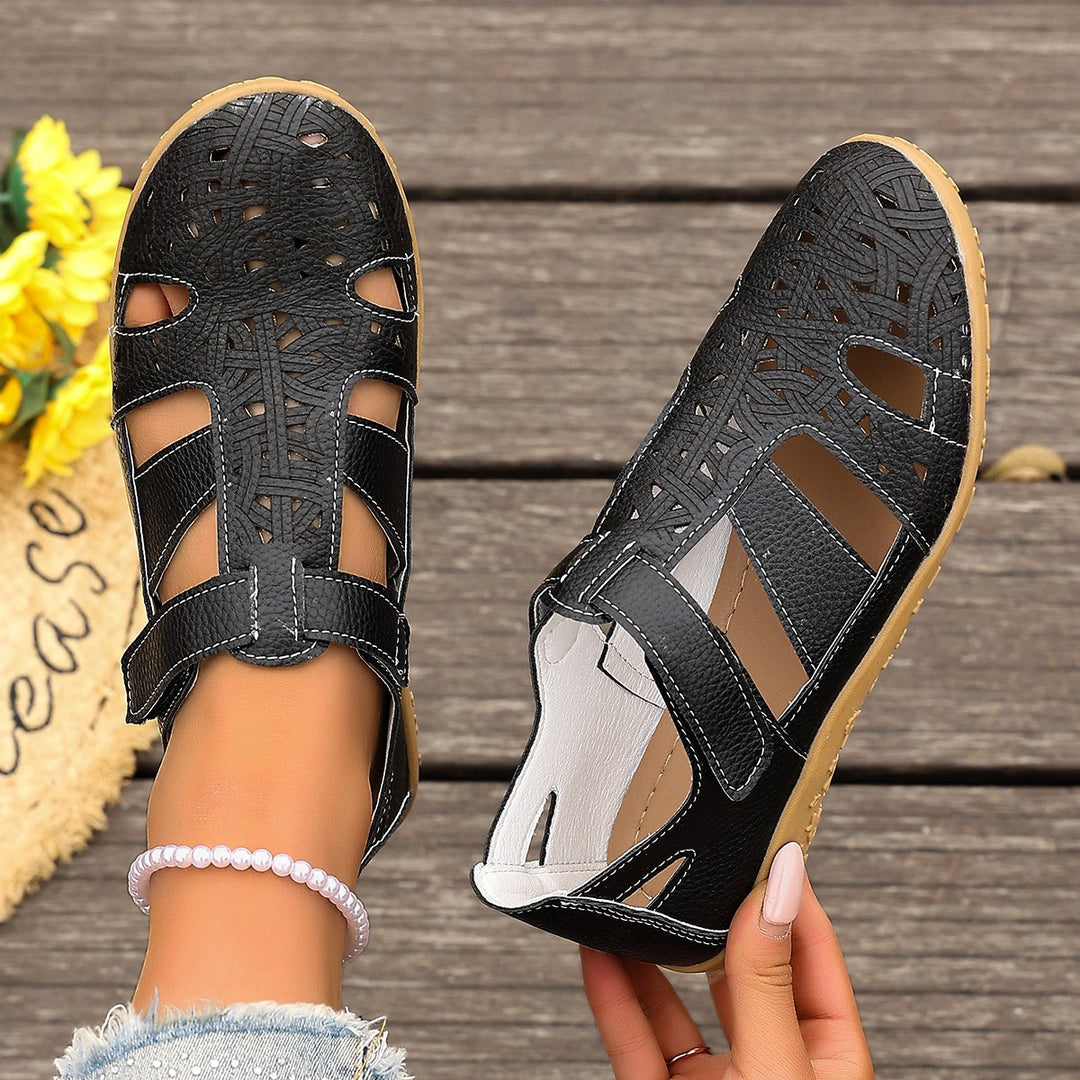 Damen Freizeit-Schuhe mit atmungsaktivem Design und verstellbarem Klettverschluss EB