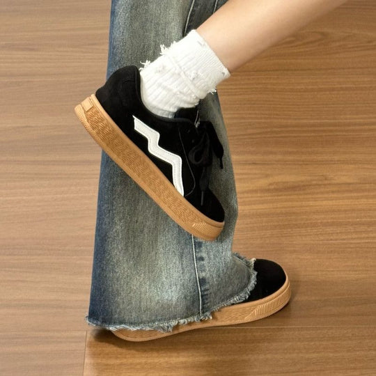 Damen modische Sneakers mit weicher Sohle und sportlichem Design EB