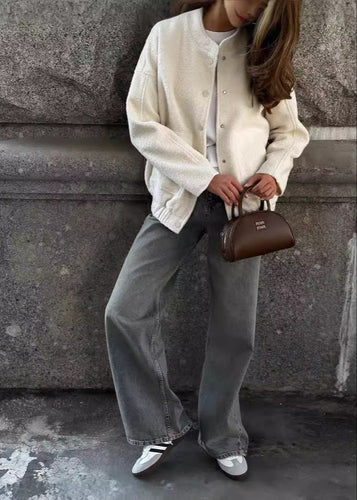 EB | Strukturiertes Fleece Snap-Button Jacke