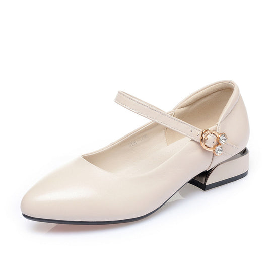 Damen Mary Jane Pumps mit modischem Schmuckdetail und komfortablem Blockabsatz EB