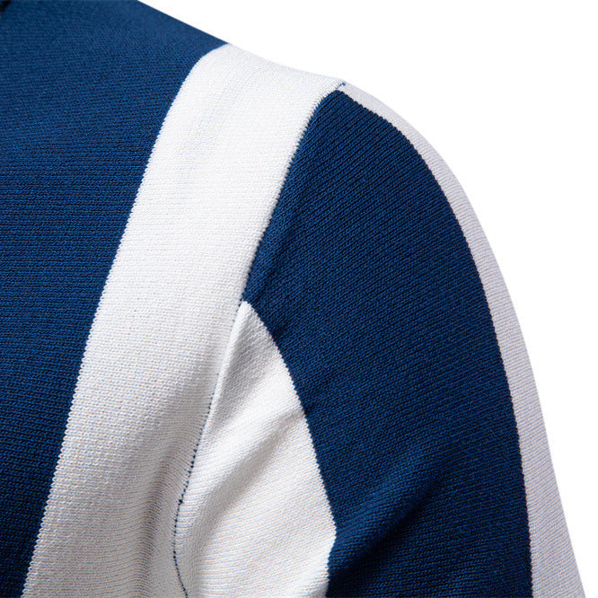 Herren Poloshirt mit modernem Streifenmuster EB