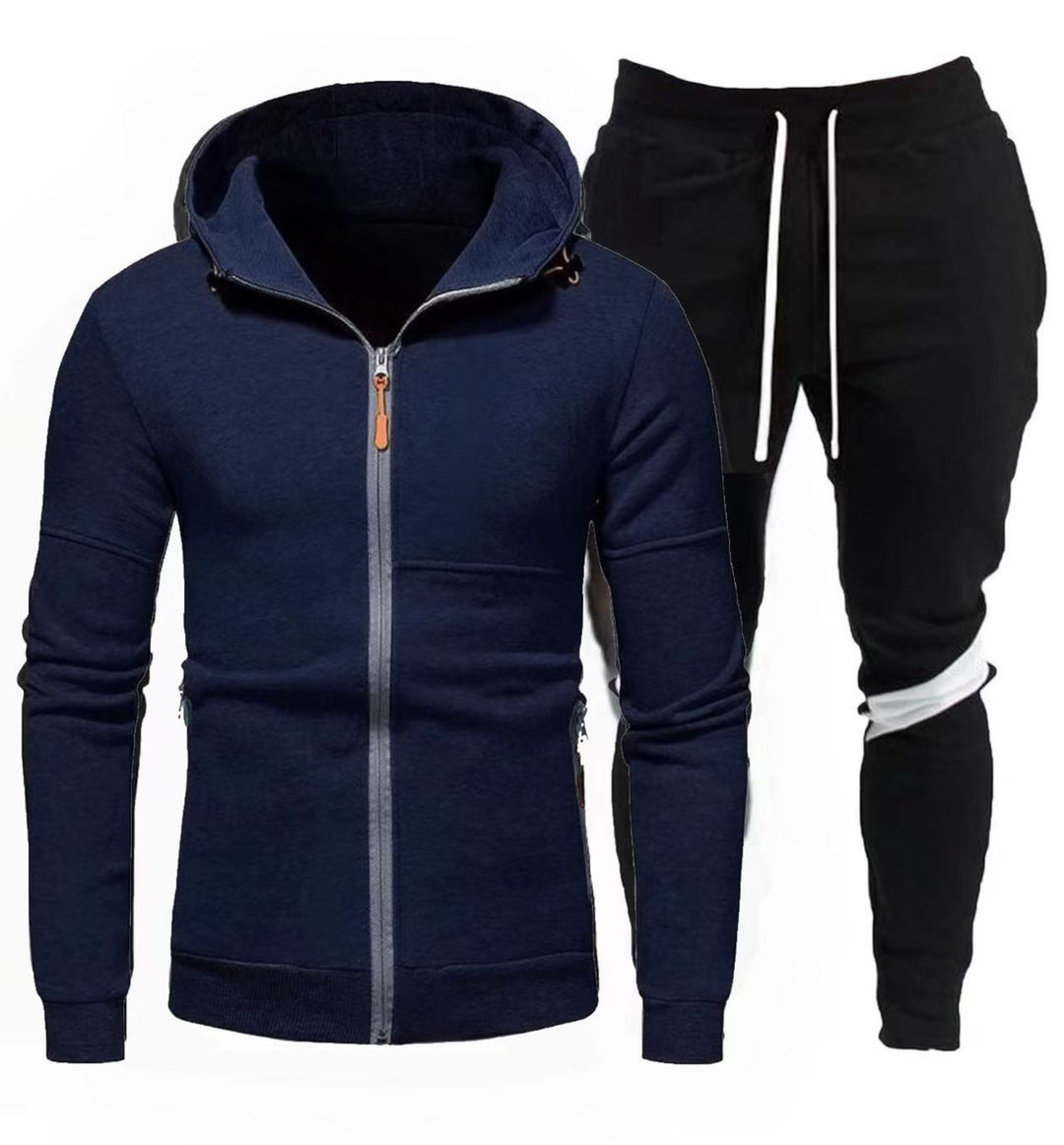 Herren sportliche Kapuzenjacke mit praktischem Reißverschluss und Jogginghose EB