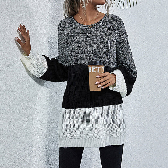Damen lässiger Oversized Pullover EB