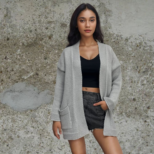 Damen strickjacke im lässigen Oversized-Stil EB