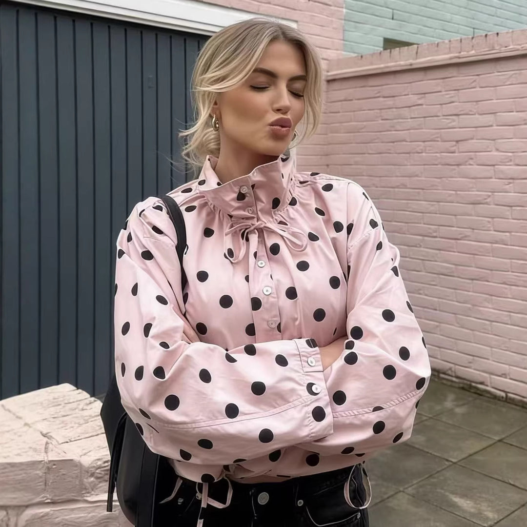 Damen nan Cropped-Anorak mit Stehkragen, Tunnelzugsaum und Druckknopfleiste EB