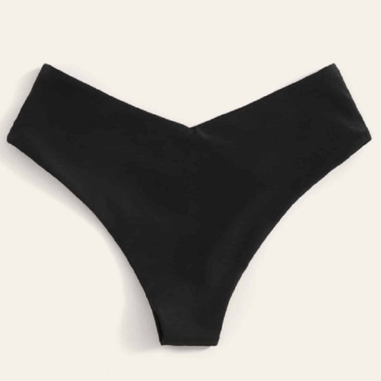Damen Hochgeschnittenes Bikini-Unterteil mit stilvollem V-Ausschnitt EB