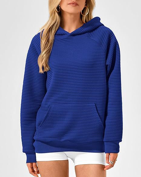 Damen Kapuzensweater aus strukturiertem Stoff EB