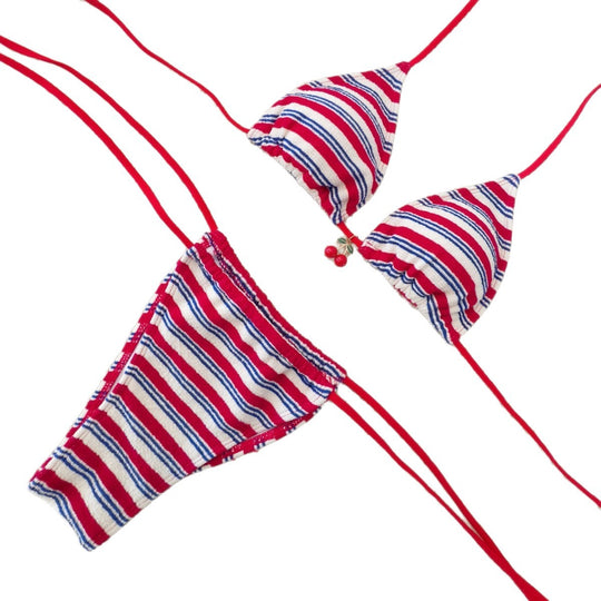 Damen Triangel-Bikini mit niedlichen Rüschendetails EB