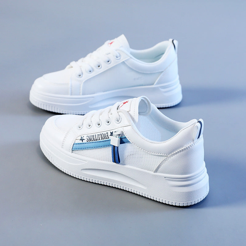 Damen Sportliche Sneaker mit innovativem Obermaterial und modischem Zipperdesign EB