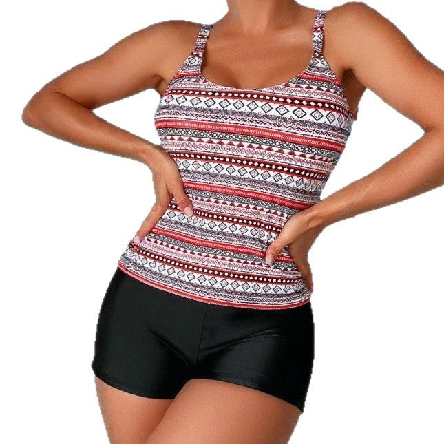 Damen Sportlicher Badeoberteil mit Shorts EB