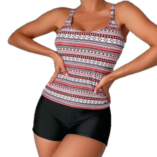 Damen Sportlicher Badeoberteil mit Shorts EB