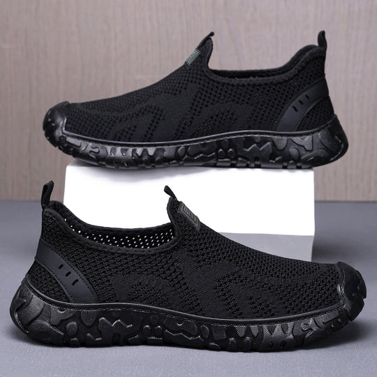 Damen Bequeme Slip-On Freizeitschuhe mit atmungsaktivem Mesh-Obermaterial EB
