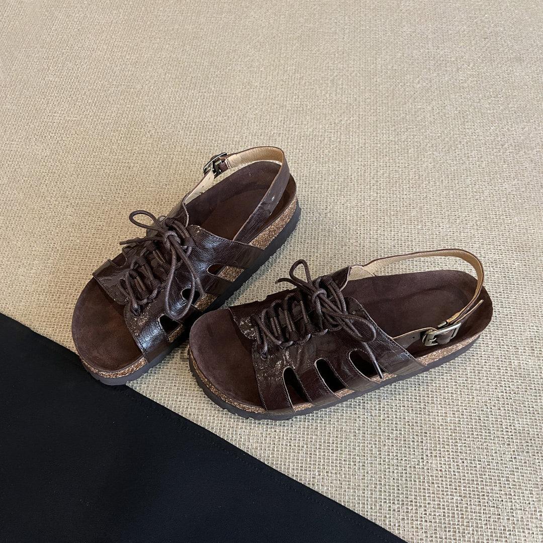 Damen Sandalen mit robustem Schnürsystem und anatomischer Fußbettgestaltung EB