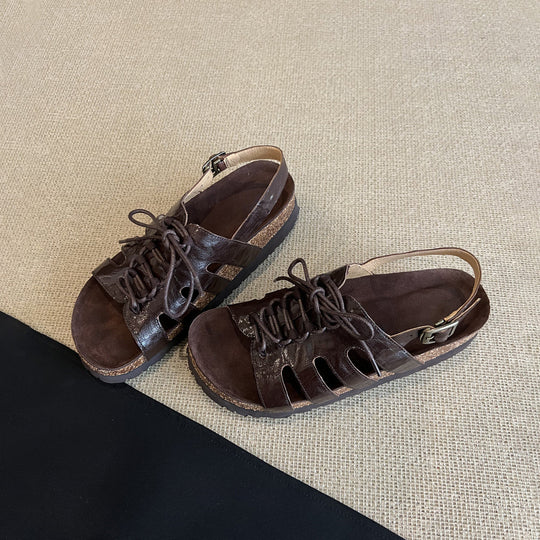 Damen Sandalen mit robustem Schnürsystem und anatomischer Fußbettgestaltung EB