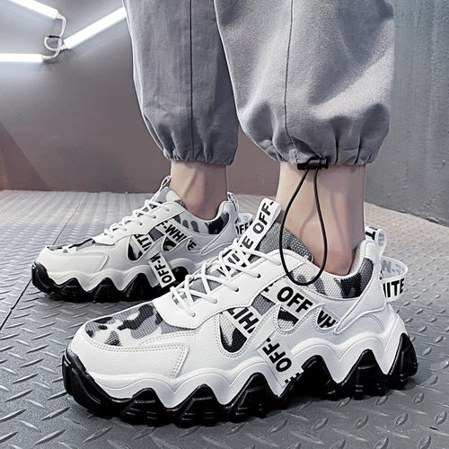 Damen Sportliche Chunky Sneakers mit strapazierfähigem Obermaterial und rutschfester Sohle EB