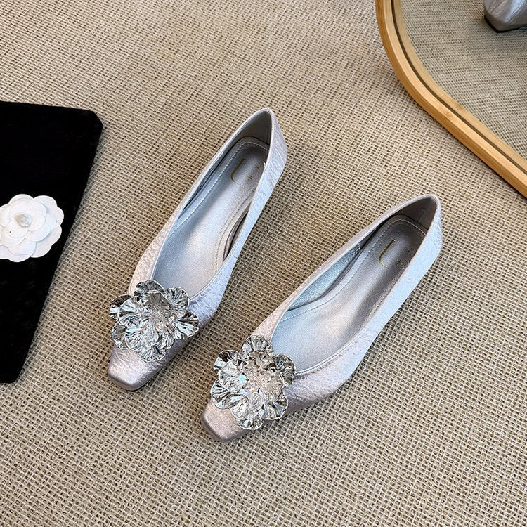 Damen elegante Ballerinas mit strahlenden Dekor-Elementen und komfortabler Innensohle EB