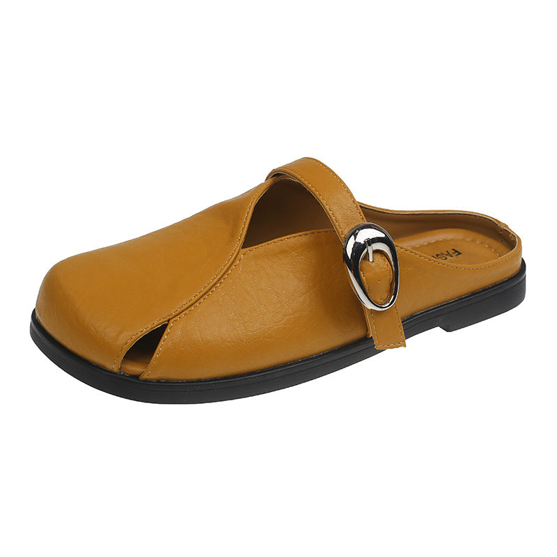 Damen Modische Mules mit verstellbarem Riemen und elastischer Sohle EB