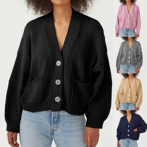 Damen Strickjacke mit praktischen Taschen EB