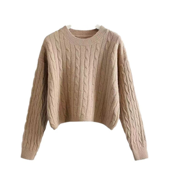 Damen Grobstrickpullover mit strukturiertem Muster und lässigem Schnitt EB