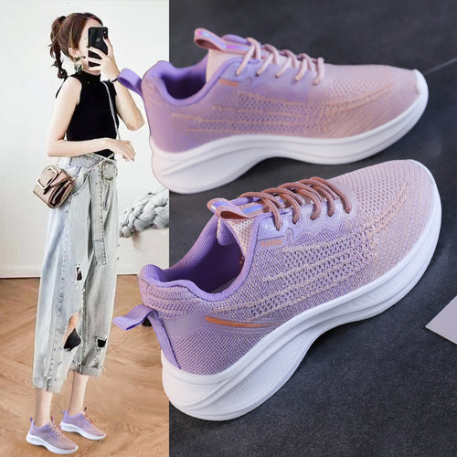 Damen Leichte und atmungsaktive Laufsneaker mit flexibel geformter Sohle EB