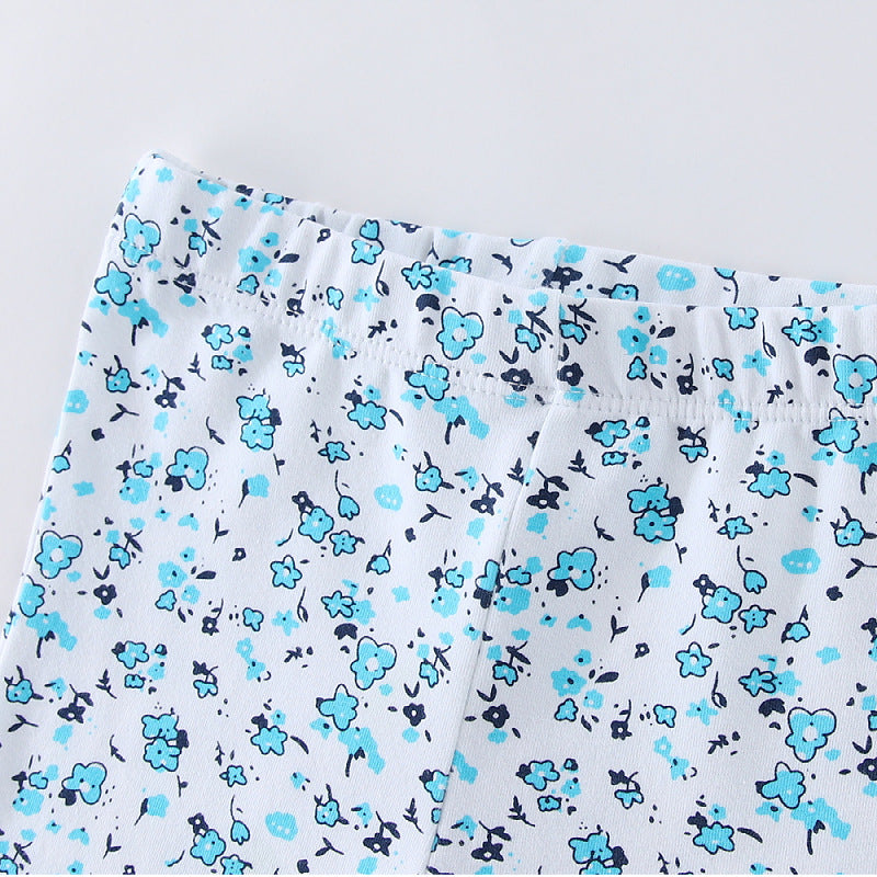Damen bequeme Blumenleggings EB