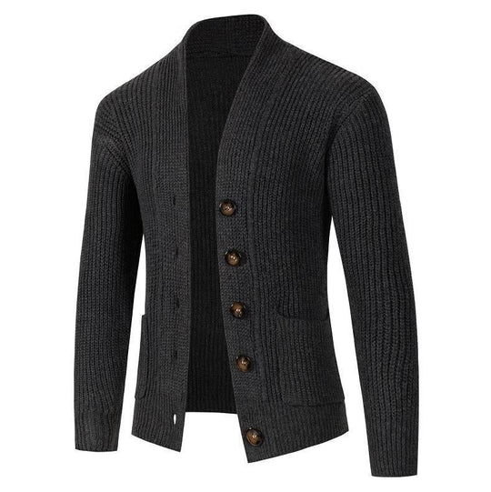 Damen Strickjacke mit knöpfbarem Design und seitlichen Taschen EB