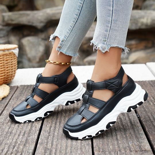 Damen Sportliche Sandalensneaker mit verstellbaren Riemen und rutschfester Sohle EB