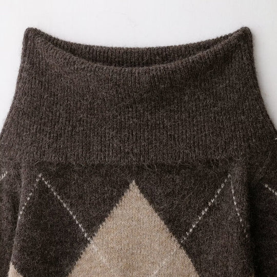 Damen Kuscheliger Pullover mit modernem Rautenmuster EB