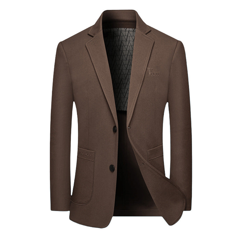 Herren Modernes Einreihiges City-Blazer mit aufgesetzten Taschen und leichter Halbfütterung EB