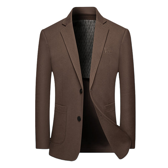 Herren Modernes Einreihiges City-Blazer mit aufgesetzten Taschen und leichter Halbfütterung EB