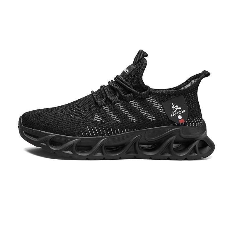 Damen Atmungsaktive Fitness-Sneaker mit rutschfester Sohle und elastischem Schnürsystem EB