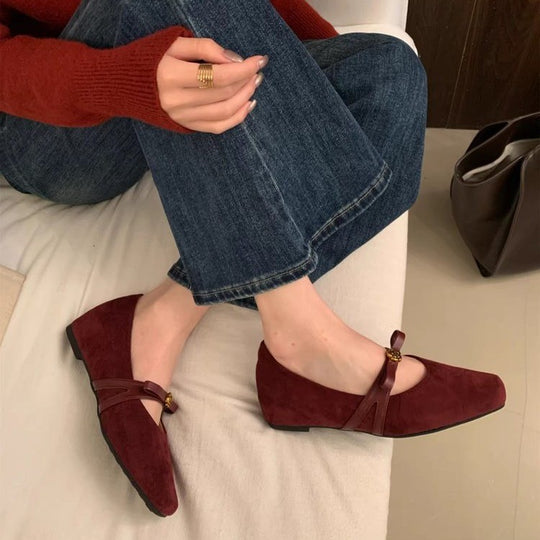 Damen Elegante Mules aus weichem Wildleder mit modischem Schleifen-Detail EB