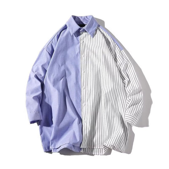Herren Trendy Hemd mit asymmetrischem Design und urbanem Chic EB