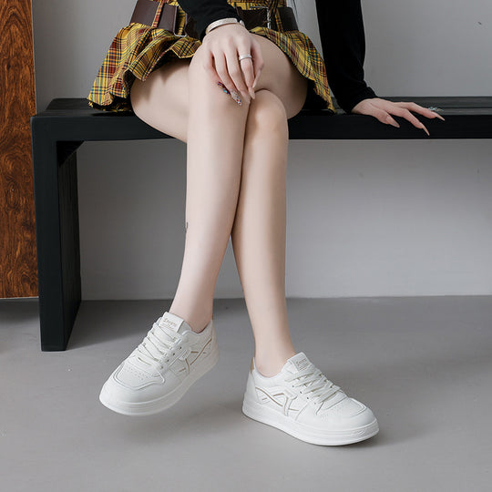 Damen sportliche Sneaker mit atmungsaktivem Obermaterial und rutschfester Sohle EB