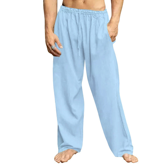 Herren bequeme Freizeit-Hose mit elastischem Bund und seitlichen Eingrifftaschen EB