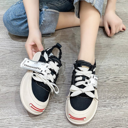 Damen Sneakers mit trendigem Design und rutschfester Sohle EB