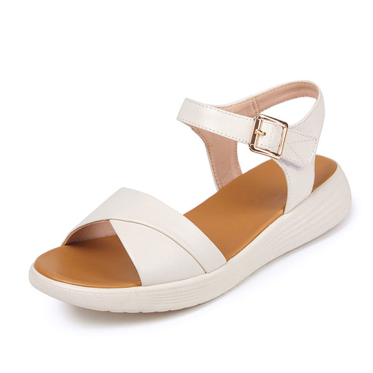 Damen Komfortabel verstellbare Sandalen mit gepolsterter Innensohle und modischem Riemendesign EB