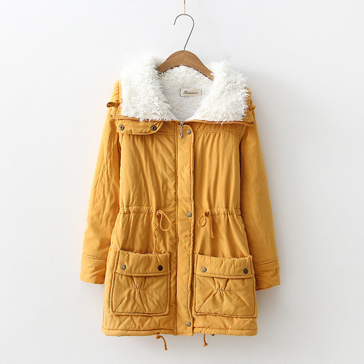 Damen Übergangsjacke mit abnehmbarem Kunstfellkragen und praktischen Taschen EB