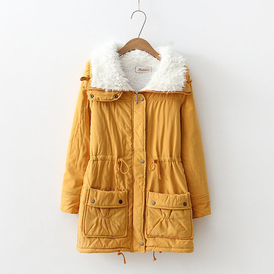 Damen Übergangsjacke mit abnehmbarem Kunstfellkragen und praktischen Taschen EB