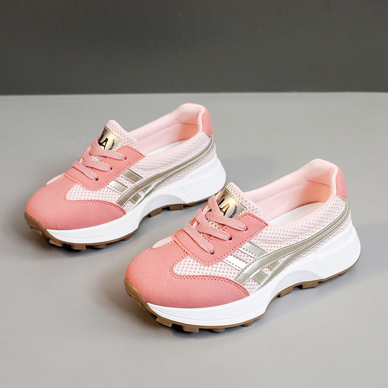Damen Sportliche Sneakers mit atmungsaktiver Mesh-Oberfläche und dynamischem Sohlenprofil EB