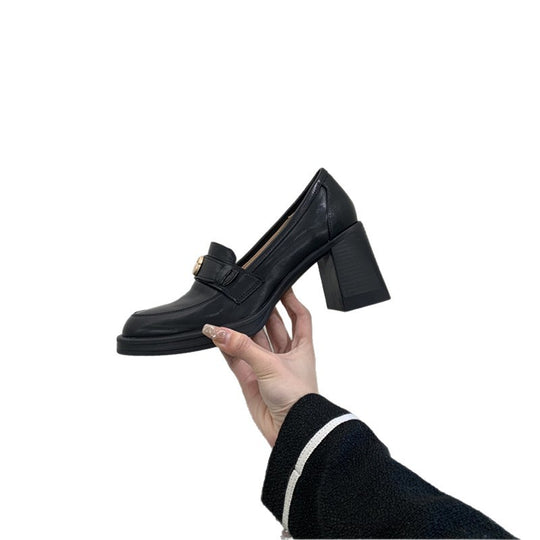 Damen Elegante und komfortable Mokassins mit blockierendem Absatz EB