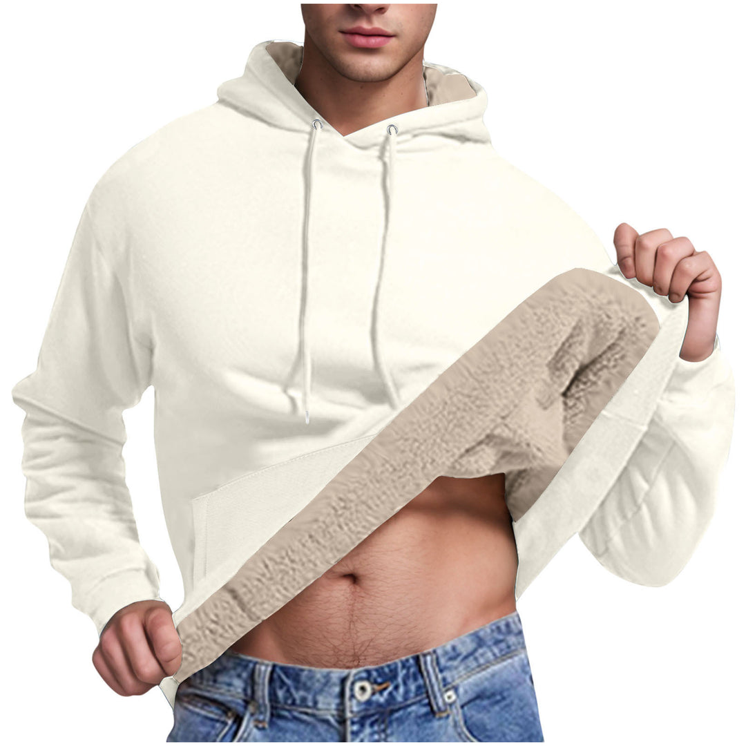 Herren Fleece-Kapuzenpullover mit innenliegendem Kuschelfutter EB