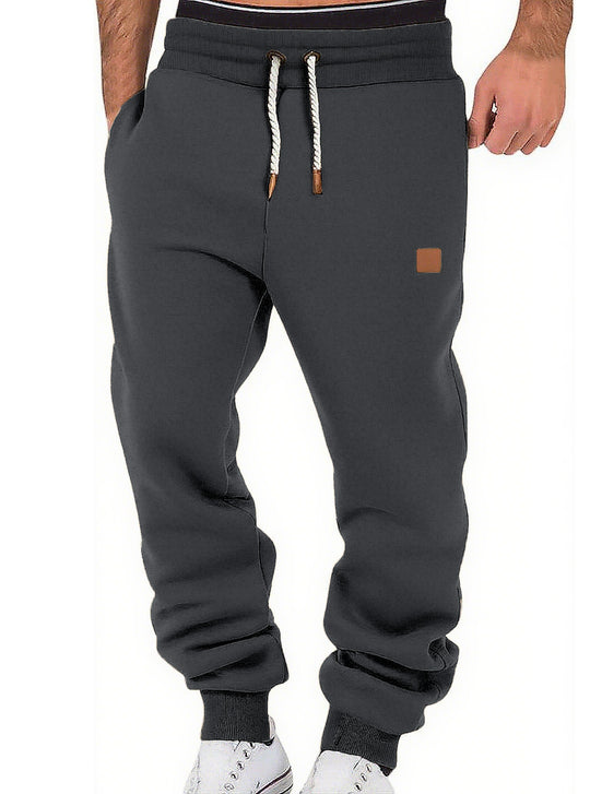 Herren nan komfortable Jogginghose aus hochwertiger Baumwollmischung mit elastischem Bund Kordelzug und Bündchen EB